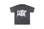 Lost Intricacy Rhinestone Logo Washed Cotton T-Shirt - Charcoal / Light Gray - product image 13