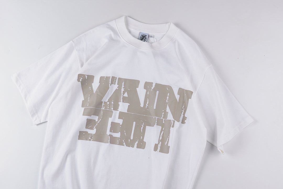 Saint Vanity Distressed Logo Cotton T-Shirt - Light Gray - product image 6