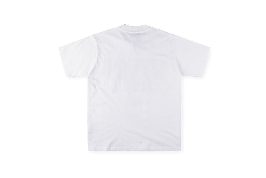 Saint Vanity Distressed Logo Cotton T-Shirt - Light Gray