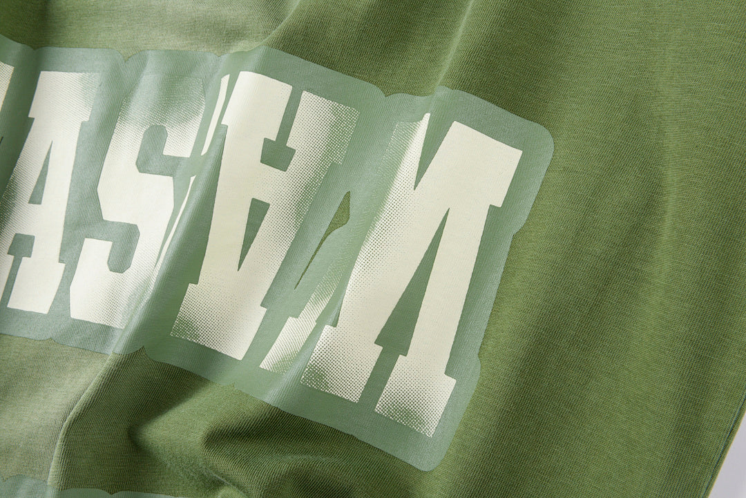 Saint Vanity Washed Collegiate Logo Cotton T-Shirt - Yellow Olive - product image 5