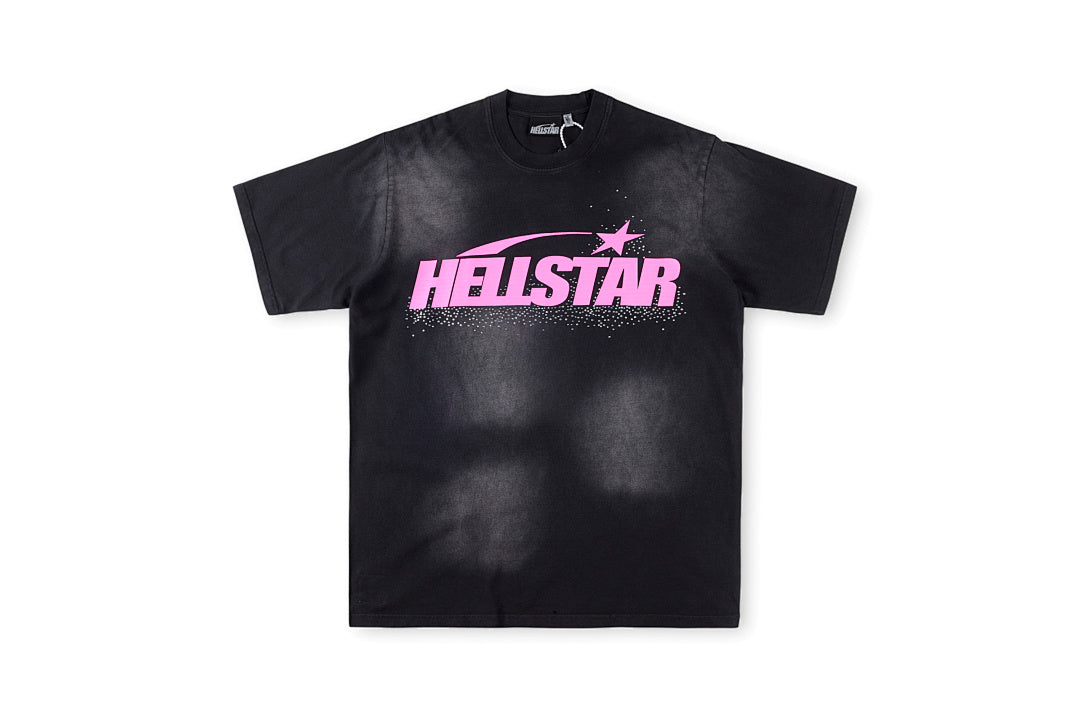 Hellstar Studios Gel Sport Rhinestone Washed T-Shirt - Black / Light Gray - product image 1