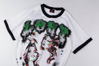 Lost Intricacy Black and White Rhinestone Graphic T-Shirt - Light Gray - product image 9
