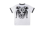 Lost Intricacy Black and White Rhinestone Graphic T-Shirt - Light Gray - product image 1