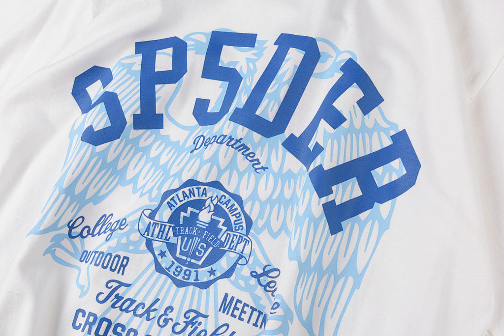 Sp5der Worldwide Varsity Eagle Cotton T-Shirt - Light Gray - product image 8