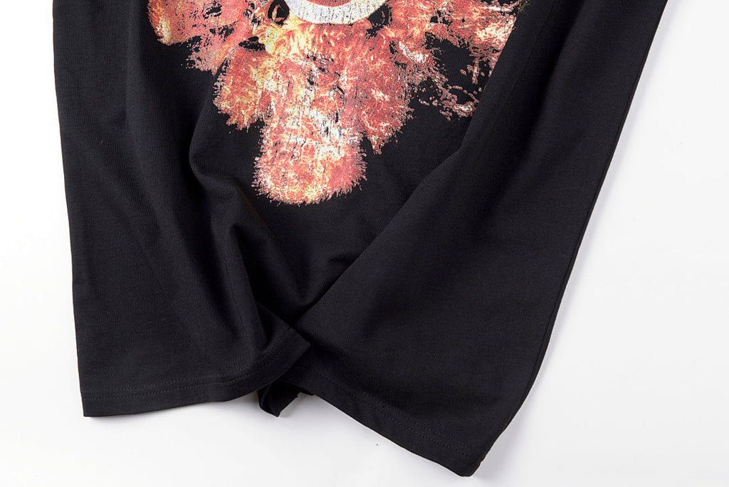 Vertabrae Push Teddy Bear Graphic Cotton T-Shirt - Black - product image 10