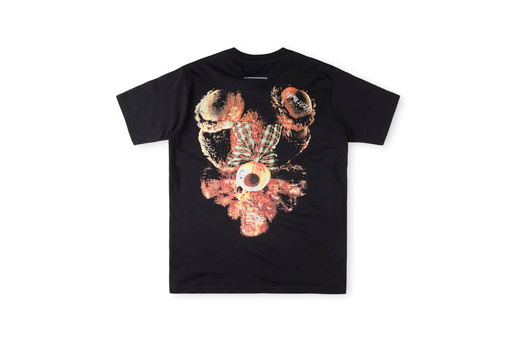 Vertabrae Push Teddy Bear Graphic Cotton T-Shirt - Black - product image 2