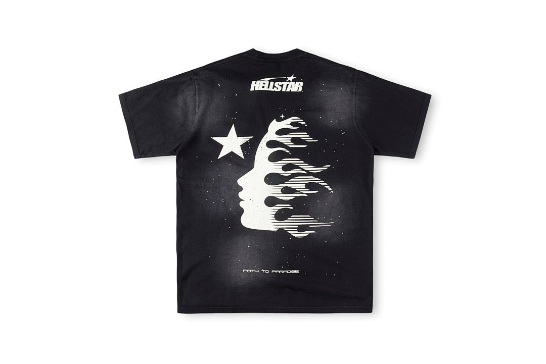 Hellstar Studios Rhinestone Logo Washed Cotton T-Shirt - Black - product image 2