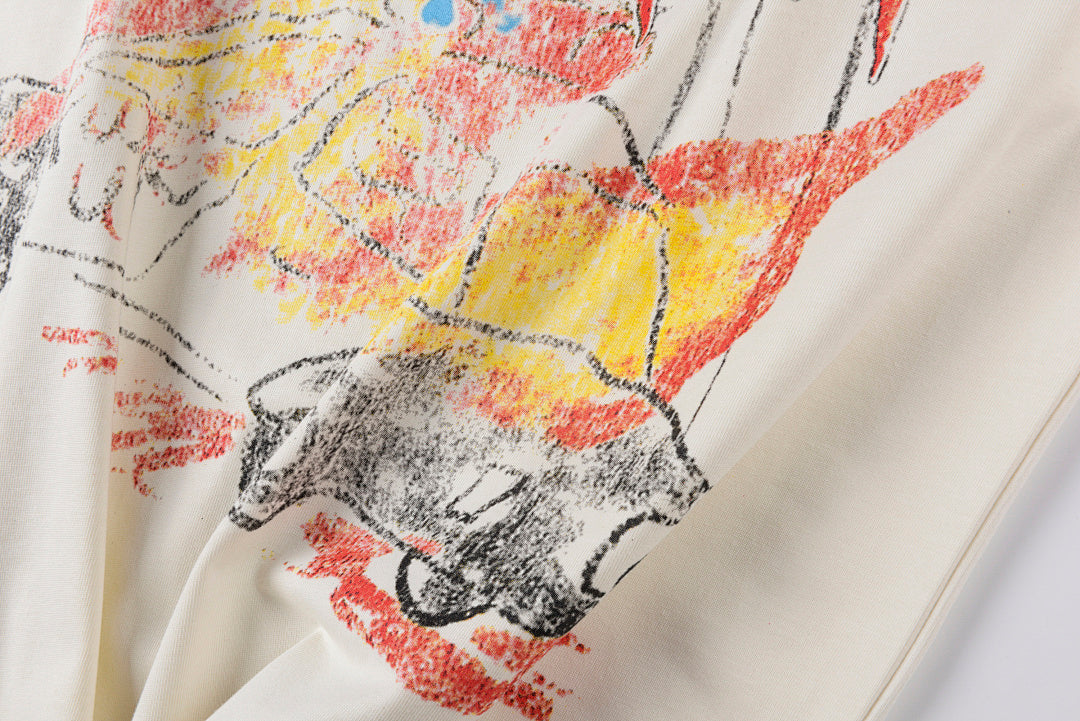 Vertabrae Push Graffiti Graphic Cotton T-Shirt - Light Gray Mint - product image 10