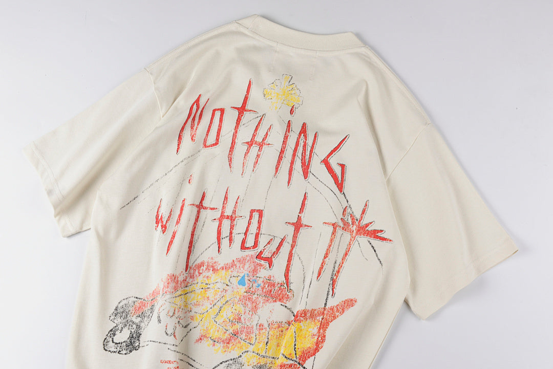 Vertabrae Push Graffiti Graphic Cotton T-Shirt - Light Gray Mint - product image 11
