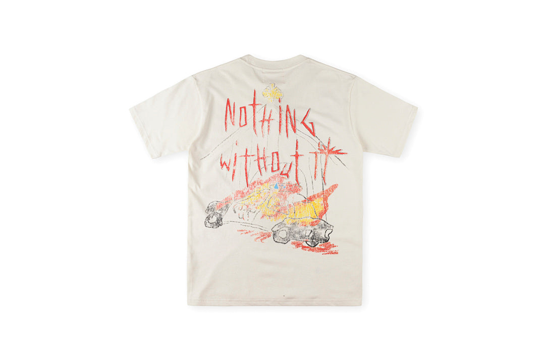 Vertabrae Push Graffiti Graphic Cotton T-Shirt - Light Gray Mint - product image 2