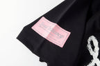 Lost Intricacy Woman Portrait Washed Cotton T-Shirt - Black - product image 4