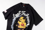 Lost Intricacy Woman Portrait Washed Cotton T-Shirt - Black - product image 8