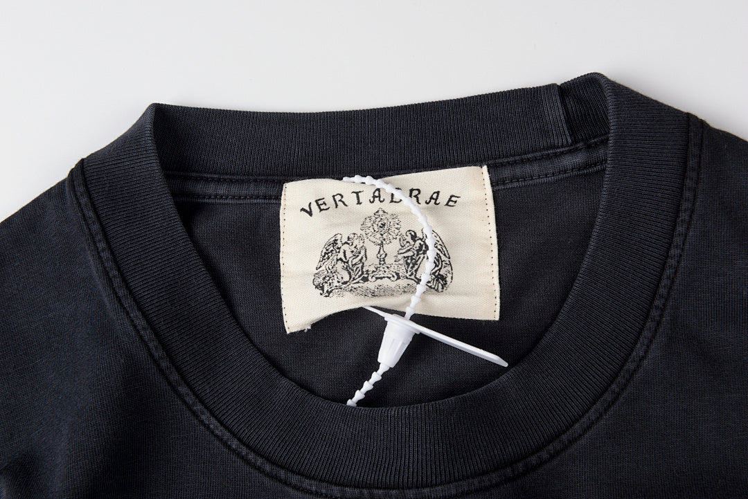 Vertabrae Push Nothing Without Graphic Cotton T-Shirt - Navy Black - product image 4
