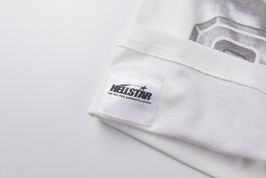 Hellstar Studios Holy State Basketball Graphic Cotton T-Shirt - Light Gray - product image 4