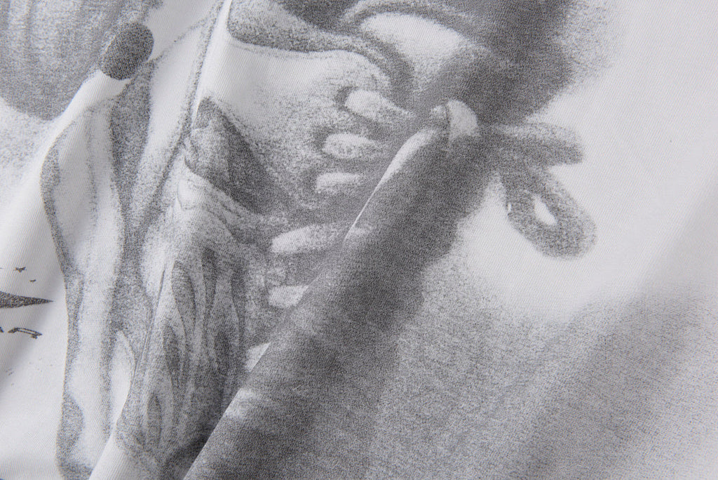 Hellstar Studios Holy State Basketball Graphic Cotton T-Shirt - Light Gray - product image 10