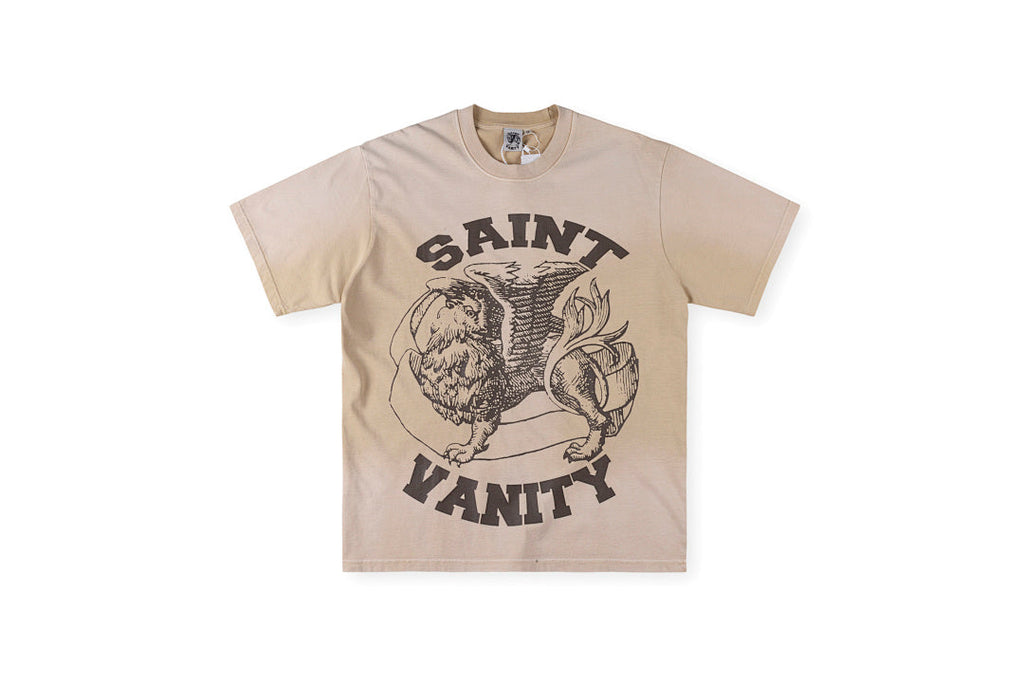Saint Vanity Eagle Logo Washed Cotton T-Shirt - Yellow Olive - product image 8