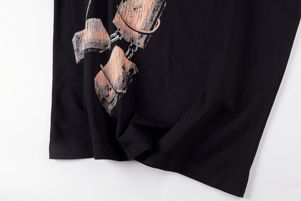 Vertabrae Young Thug Puppet Portrait Cotton T-Shirt - Black - product image 11
