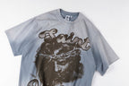 Saint Vanity Vintage Washed Portrait Cotton T-Shirt - Blue Gray - product image 8
