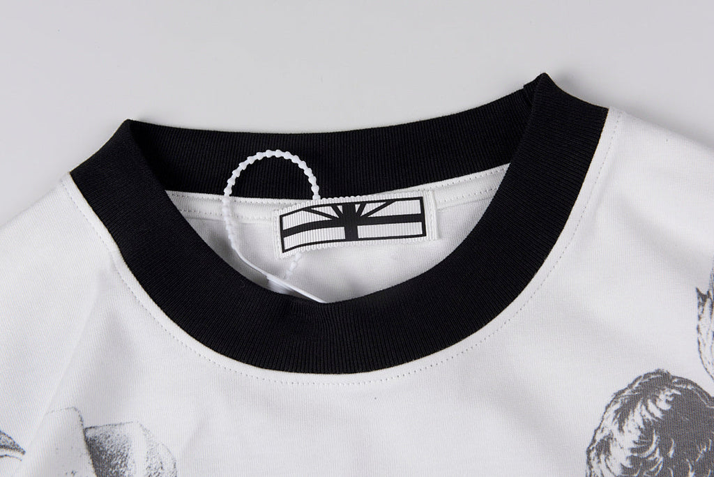 Vertabrae Push Sketch Collage Cotton T-Shirt - Light Gray - product image 7