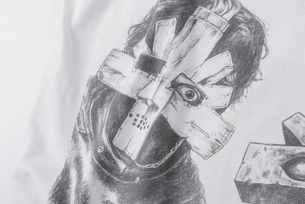 Vertabrae Push Sketch Collage Cotton T-Shirt - Light Gray - product image 12
