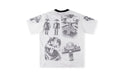Vertabrae Push Sketch Collage Cotton T-Shirt - Light Gray - product image 2