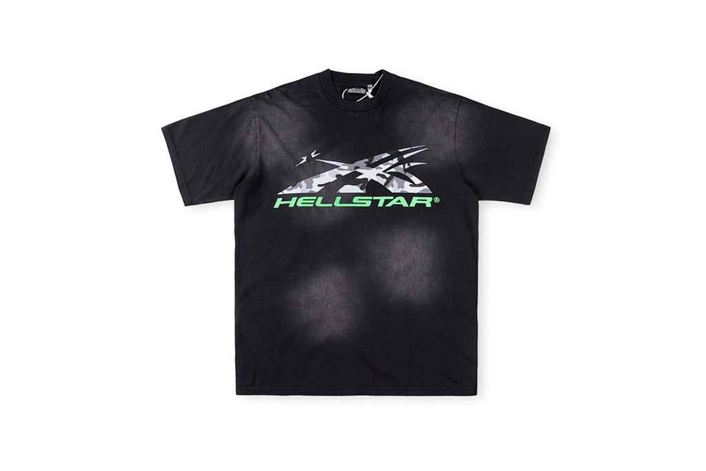Hellstar Studios Camo Gel Sport Logo Cotton T-Shirt - Black - product image 1