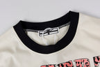 Vertabrae Punk Portrait Contrast Collar Cotton T-Shirt - Light Gray Mint - product image 4