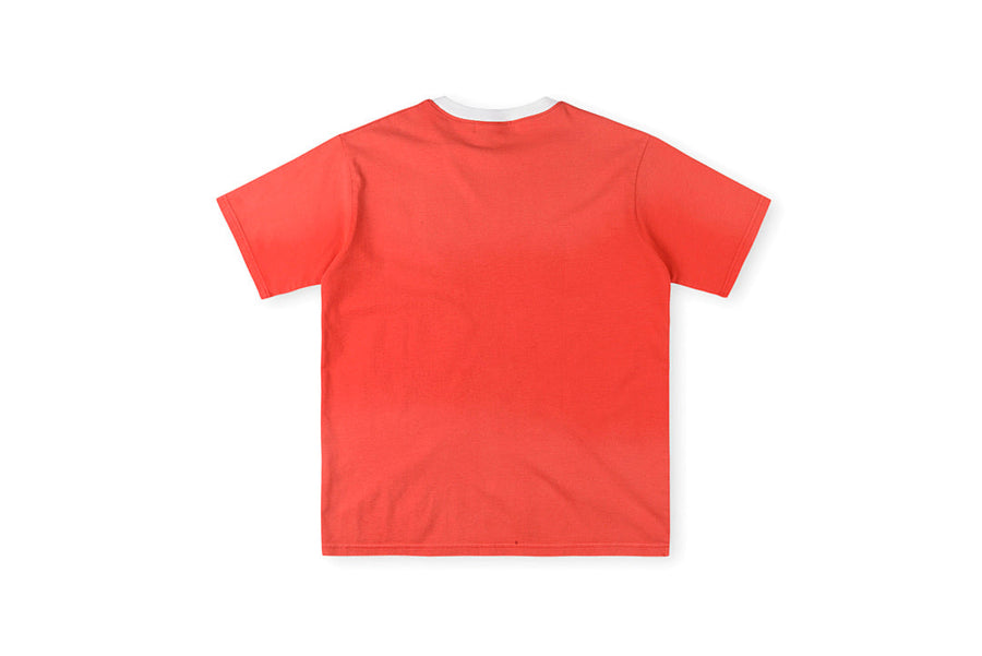 Vertabrae Verty Youth Pin-Up Graphic Ringer T-Shirt - Red