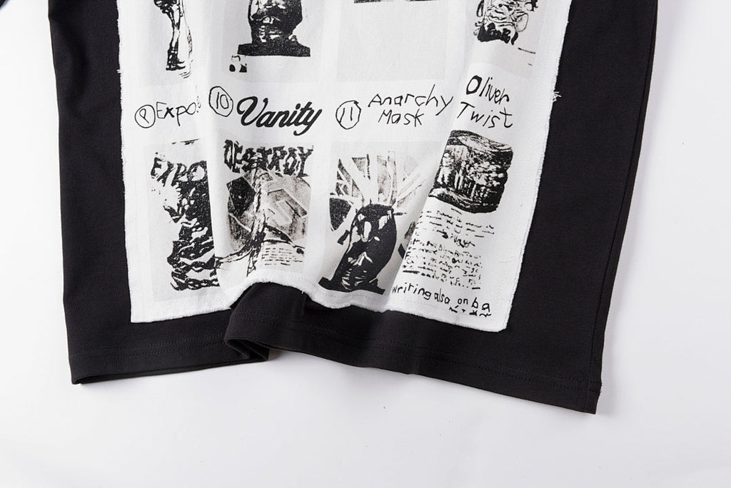 Saint Vanity Graphic Patch Cotton T-Shirt - Black / Red - product image 7