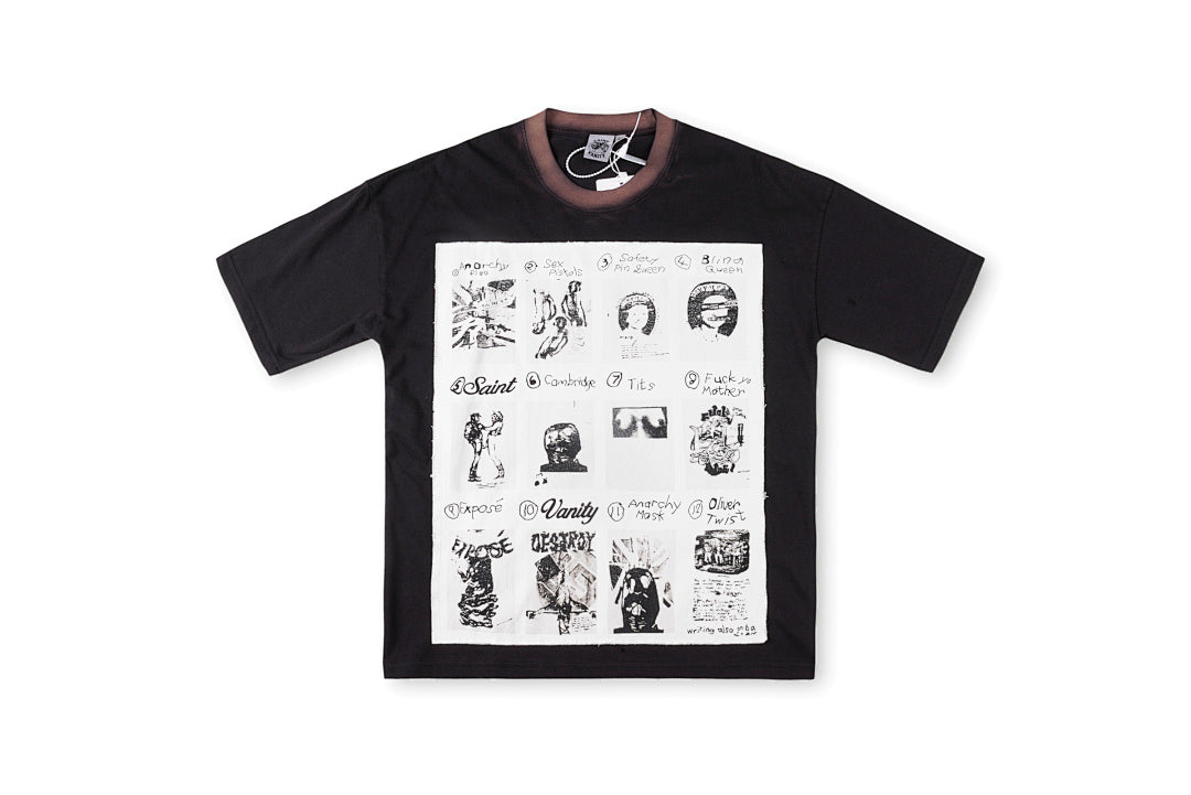 Saint Vanity Graphic Patch Cotton T-Shirt - Black / Red - product image 13