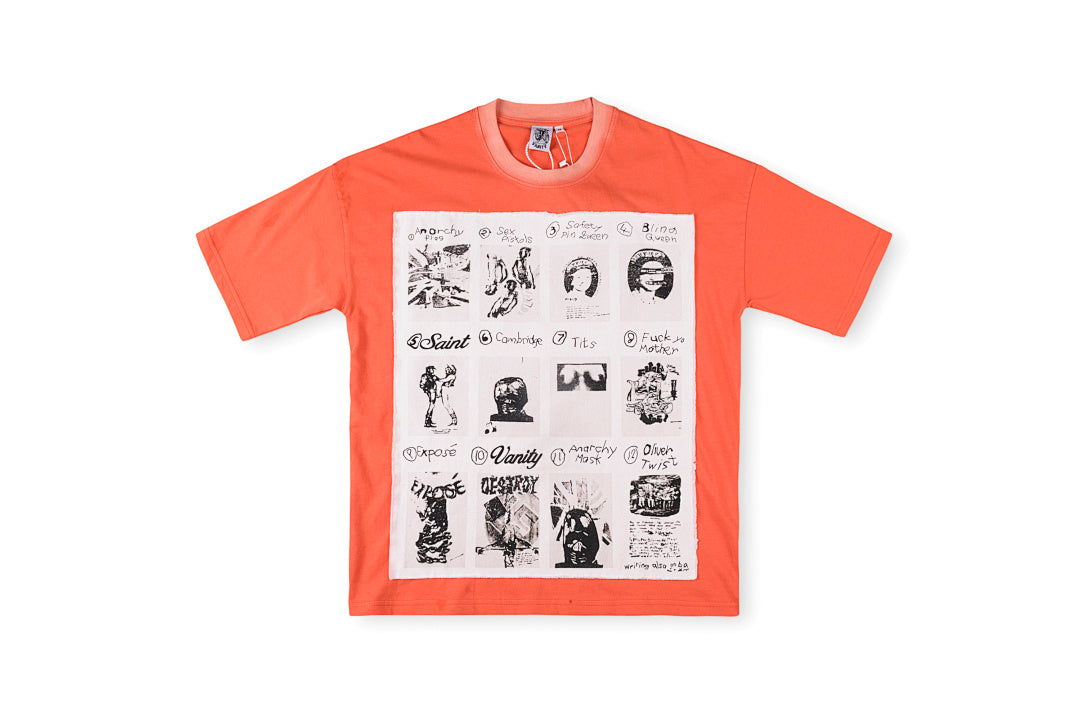 Saint Vanity Graphic Patch Cotton T-Shirt - Black / Red - product image 1