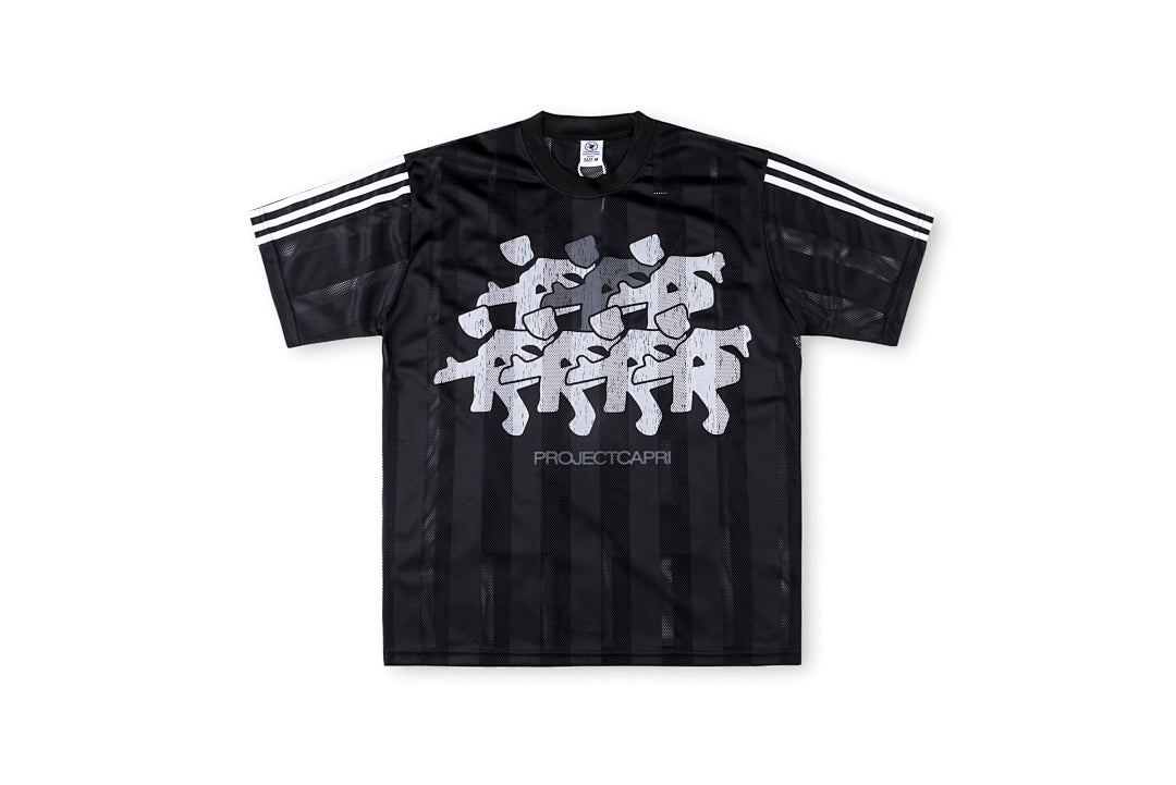 Project Capri Emergency Graphic Mesh Jersey T-Shirt - Black / White Light Blue - product image 15