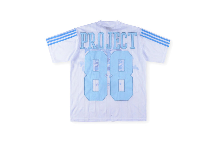 Project Capri Emergency Graphic Mesh Jersey T-Shirt - Black / White Light Blue