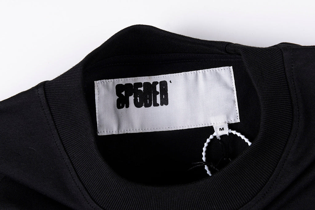 Sp5der 555555 Spray Print Cotton T-Shirt - Black - product image 5