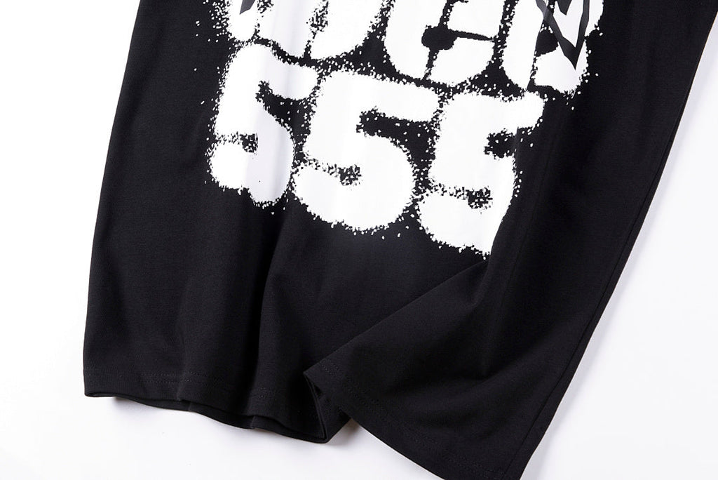 Sp5der 555555 Spray Print Cotton T-Shirt - Black - product image 7