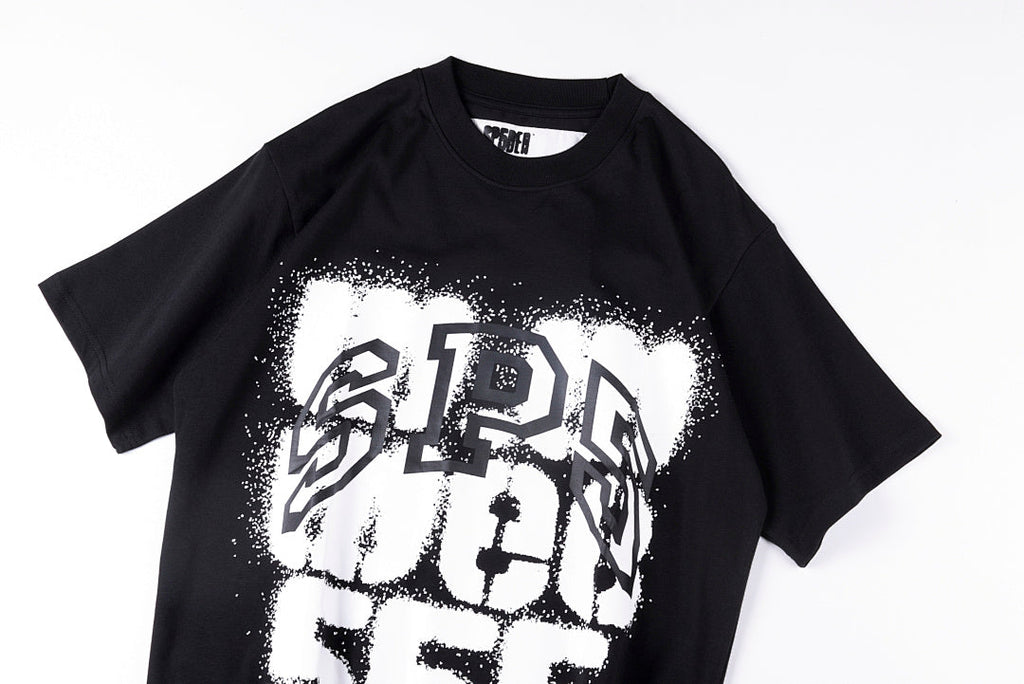 Sp5der 555555 Spray Print Cotton T-Shirt - Black - product image 8