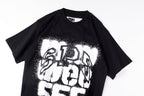 Sp5der 555555 Spray Print Cotton T-Shirt - Black - product image 8