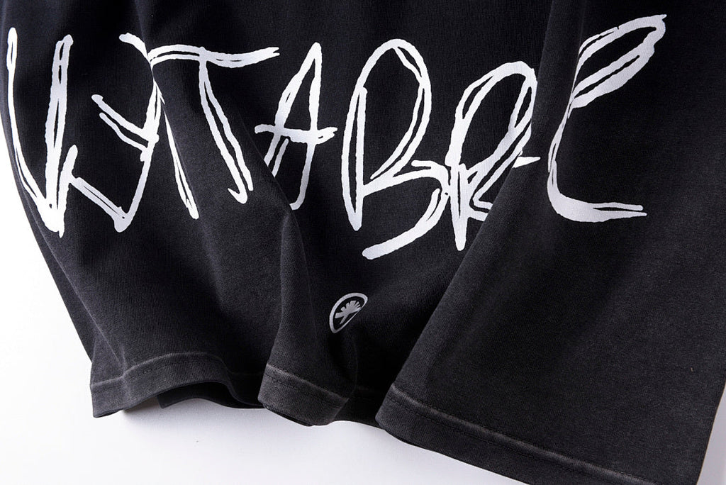 Vertabrae Chosen Graffiti Ringer Cotton T-Shirt - Black - product image 7