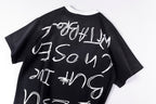 Vertabrae Chosen Graffiti Ringer Cotton T-Shirt - Black - product image 12