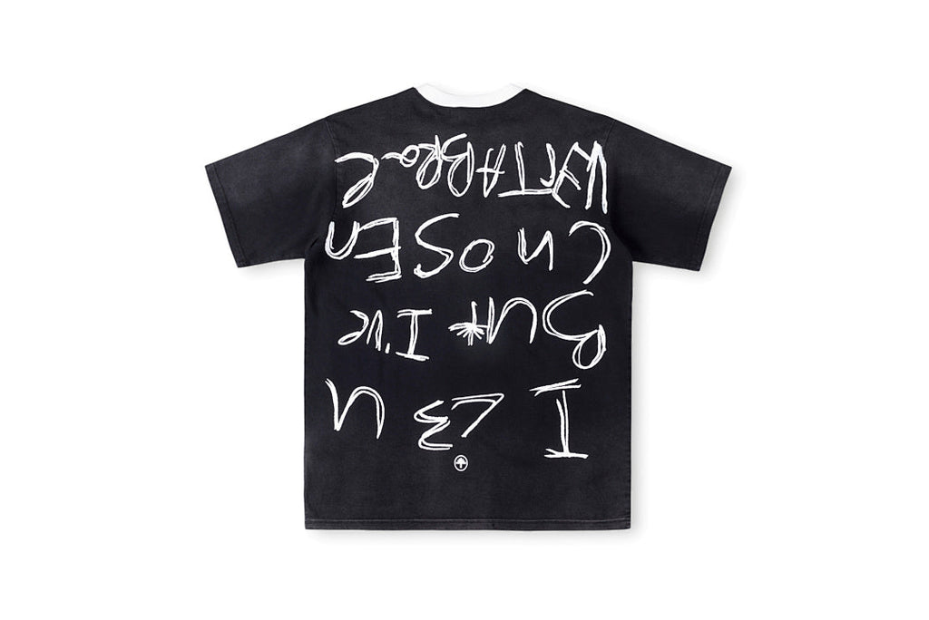 Vertabrae Chosen Graffiti Ringer Cotton T-Shirt - Black - product image 2