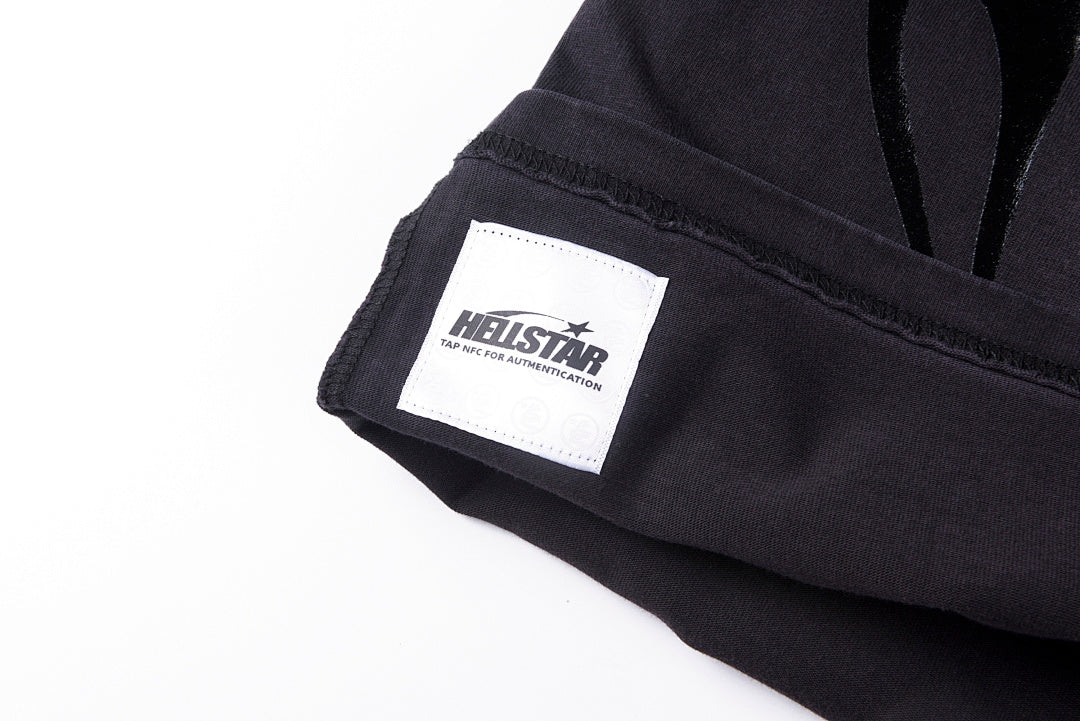 Hellstar Studios Flame Logo Vintage Wash Cotton T-Shirt - Black - product image 4
