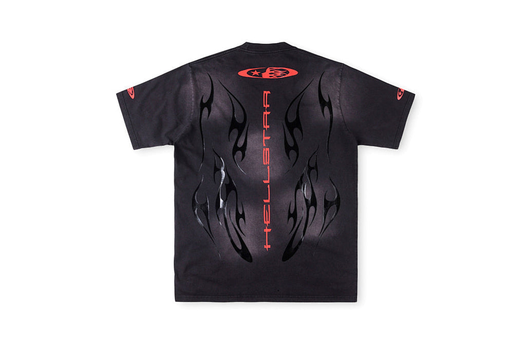 Hellstar Studios Flame Logo Vintage Wash Cotton T-Shirt - Black - product image 2