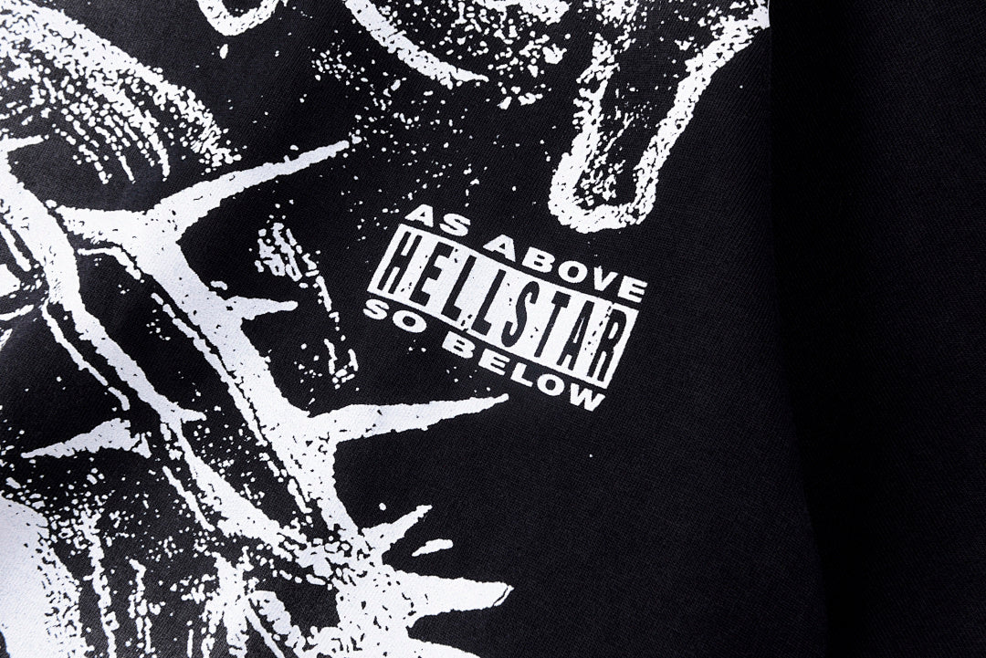 Hellstar Studios Mercy Skull Vintage Wash Cotton T-Shirt - Black - product image 7