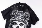 Hellstar Studios Mercy Skull Vintage Wash Cotton T-Shirt - Black - product image 9