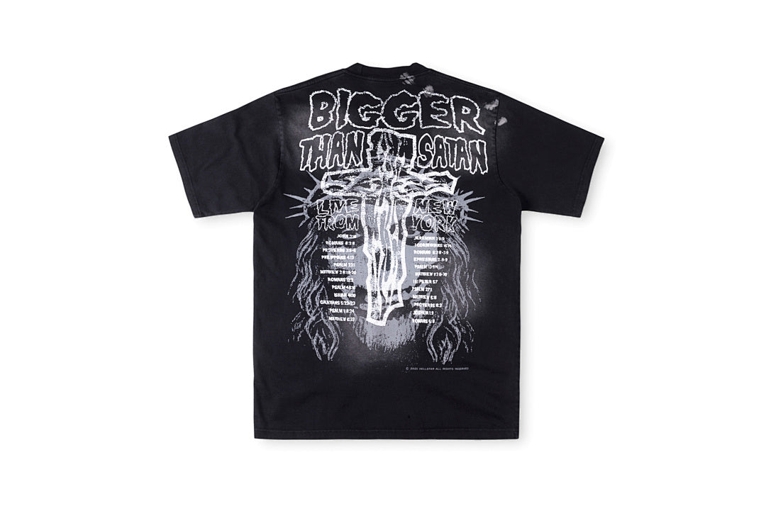 Hellstar Studios Mercy Skull Vintage Wash Cotton T-Shirt - Black - product image 2
