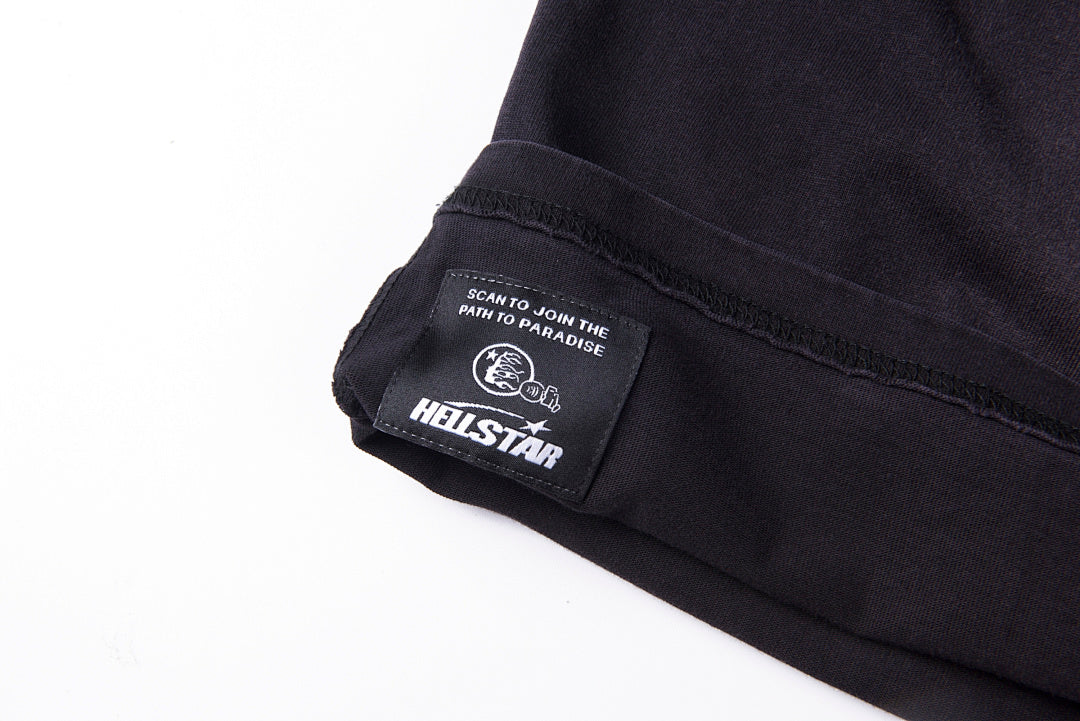 Hellstar Studios Flame Face Vintage Wash Cotton T-Shirt - Black - product image 3