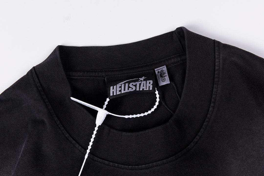 Hellstar Studios Flame Face Vintage Wash Cotton T-Shirt - Black - product image 6