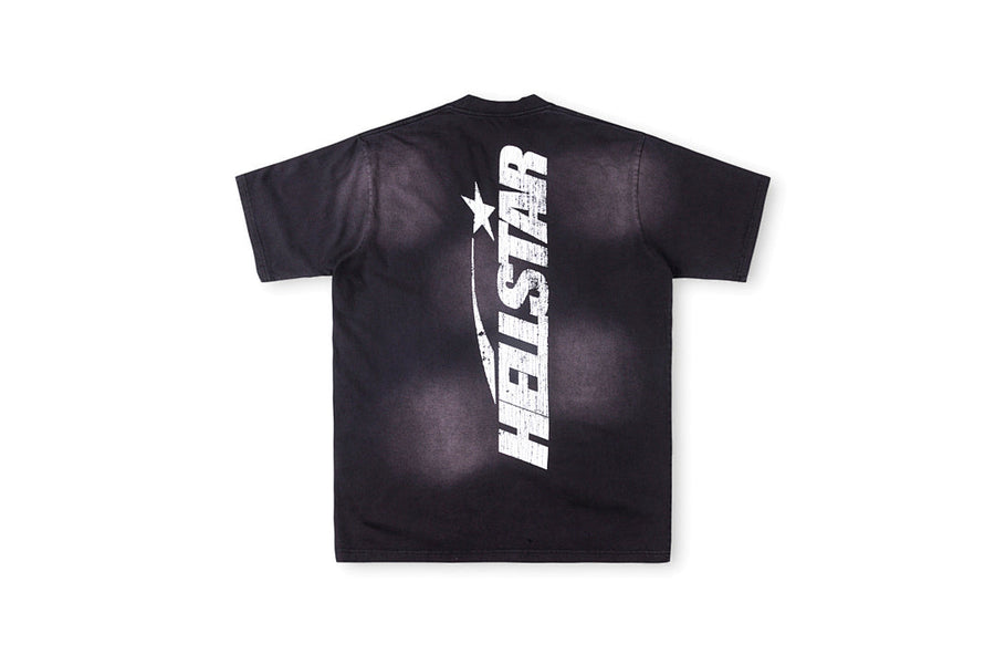 Hellstar Studios Flame Face Vintage Wash Cotton T-Shirt - Black
