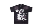 Hellstar Studios Flame Face Vintage Wash Cotton T-Shirt - Black - product image 1