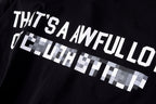 That's A Awful Lot of Cough Syrup Pixel Text Cotton T-Shirt - Black / Light Gray - product image 5